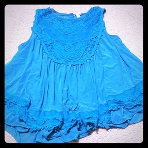 Cato Crochet Shirt. Flare Tank. Size 22/24.